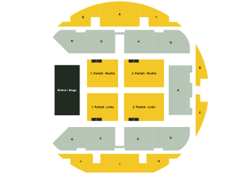 Kleine EWE ARENA - Bühne mit Reihenbestuhlung im Innenraum